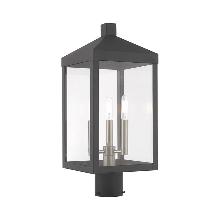 Livex Lighting - 20592-76 - Three Light Post-Top Lanterm - Nyack - Scandinavian Gray
