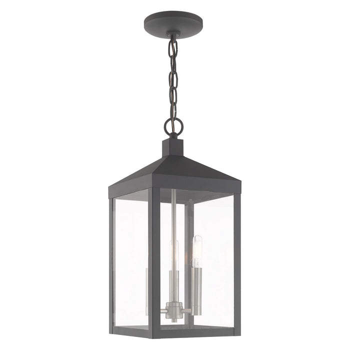 Livex Lighting - 20593-76 - Three Light Outdoor Pendant - Nyack - Scandinavian Gray