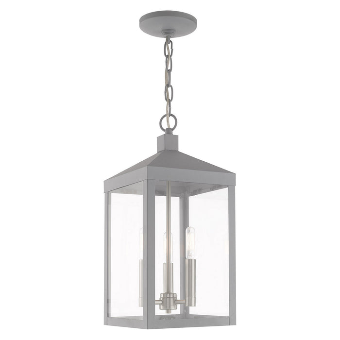 Livex Lighting - 20593-80 - Three Light Outdoor Pendant - Nyack - Nordic Gray