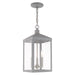 Livex Lighting - 20593-80 - Three Light Outdoor Pendant - Nyack - Nordic Gray