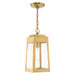 Livex Lighting - 20854-12 - One Light Outdoor Pendant - Oslo - Satin Brass