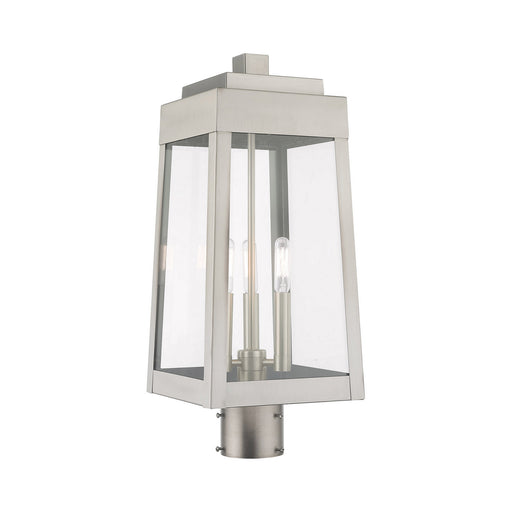 Livex Lighting - 20856-91 - Three Light Post-Top Lanterm - Oslo - Brushed Nickel