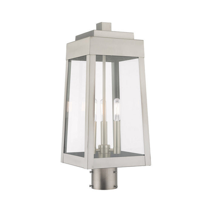 Livex Lighting - 20856-91 - Three Light Post-Top Lanterm - Oslo - Brushed Nickel