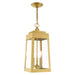 Livex Lighting - 20857-12 - Three Light Outdoor Pendant - Oslo - Satin Brass