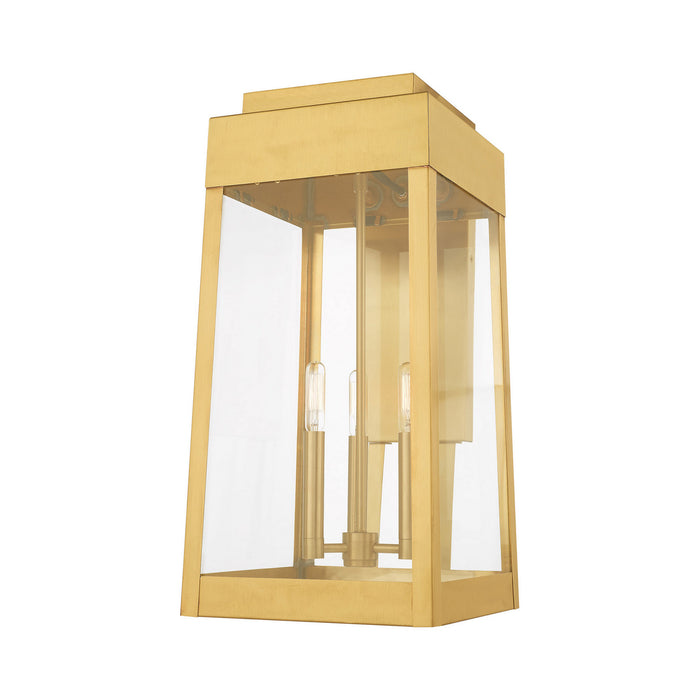 Livex Lighting - 20858-12 - Three Light Outdoor Wall Lantern - Oslo - Satin Brass