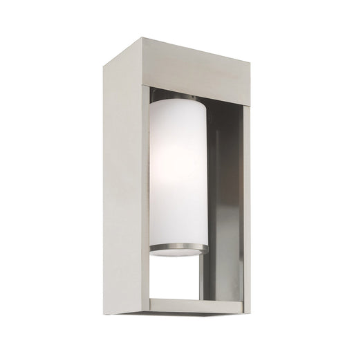 Livex Lighting - 20983-91 - One Light Outdoor Wall Lantern - Bleecker - Brushed Nickel