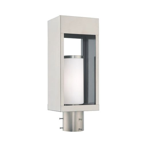Livex Lighting - 20984-91 - One Light Outdoor Post-Top Lanterm - Bleecker - Brushed Nickel