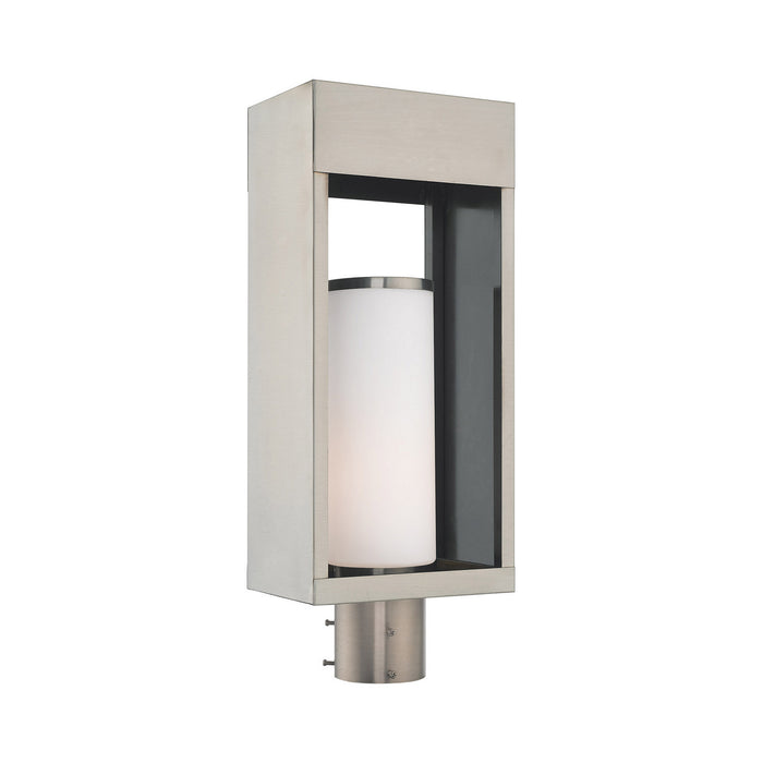 Livex Lighting - 20985-91 - One Light Outdoor Post-Top Lanterm - Bleecker - Brushed Nickel