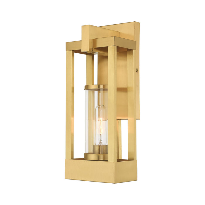 Livex Lighting - 20992-12 - One Light Outdoor Wall Lantern - Delancey - Satin Brass
