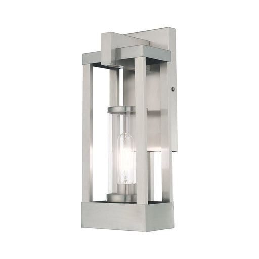 Livex Lighting - 20992-91 - One Light Outdoor Wall Lantern - Delancey - Brushed Nickel