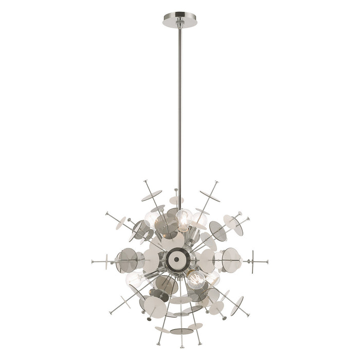 Livex Lighting - 40074-05 - Six Light Pendant - Circulo - Polished Chrome
