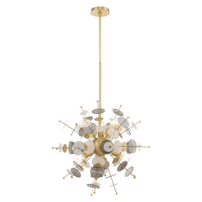Livex Lighting - 40074-12 - Six Light Pendant - Circulo - Satin Brass