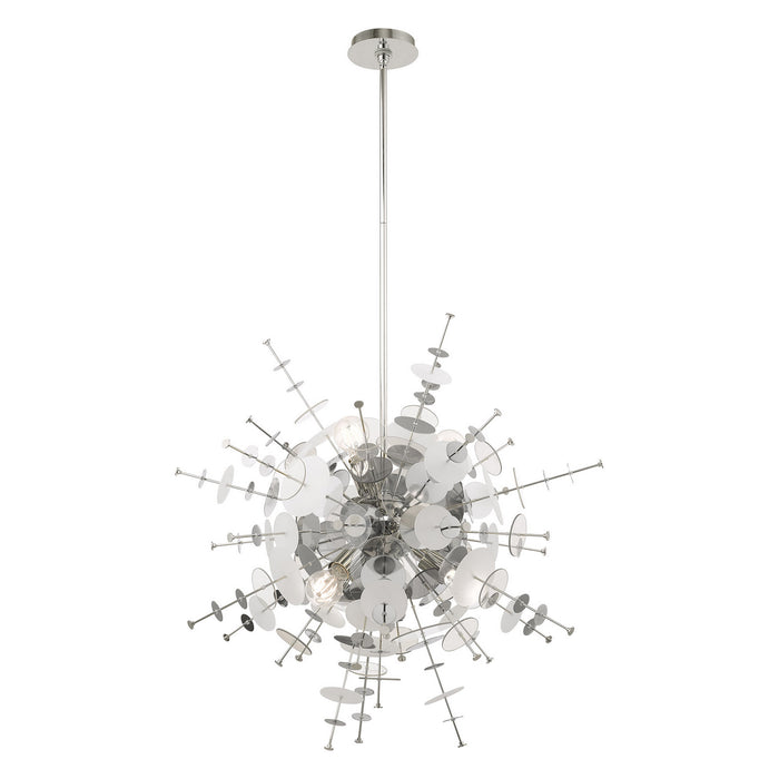 Livex Lighting - 40076-05 - Six Light Pendant - Circulo - Polished Chrome