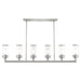 Livex Lighting - 40476-91 - Six Light Linear Chandelier - Hillcrest - Brushed Nickel