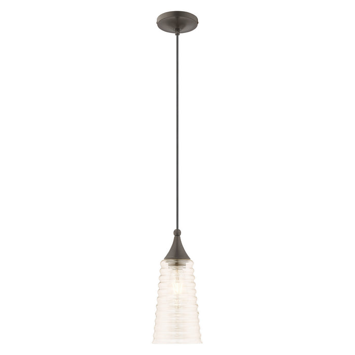 Livex Lighting - 40648-92 - One Light Mini Pendant - Art Glass Mini Pendants - English Bronze