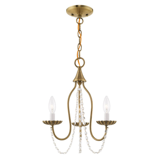 Livex Lighting - 40793-01 - Three Light Mini Chandelier - Alessia - Antique Brass