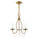 Livex Lighting - 40793-01 - Three Light Mini Chandelier - Alessia - Antique Brass