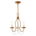 Livex Lighting - 40793-48 - Three Light Mini Chandelier - Alessia - Antique Gold Leaf