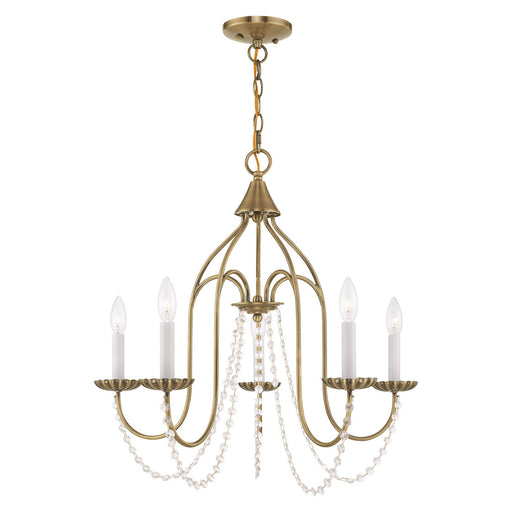 Livex Lighting - 40795-01 - Five Light Chandelier - Alessia - Antique Brass