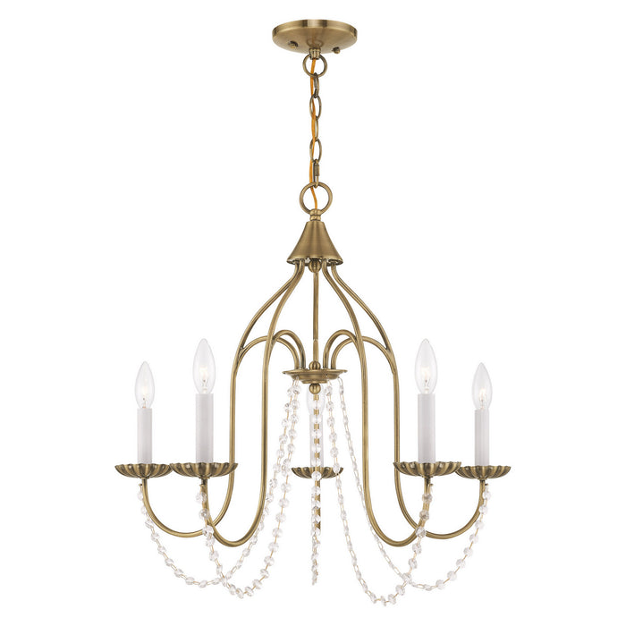 Livex Lighting - 40795-01 - Five Light Chandelier - Alessia - Antique Brass