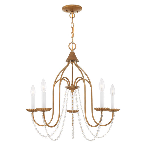 Livex Lighting - 40795-48 - Five Light Chandelier - Alessia - Antique Gold Leaf