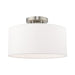 Livex Lighting - 41097-91 - One Light Ceiling Mount - Clark - Brushed Nickel