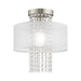 Livex Lighting - 41124-91 - One Light Ceiling Mount - Bella Vista - Brushed Nickel