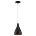 Livex Lighting - 41171-68 - One Light Mini Pendant - Metal Shade Mini Pendants - Shiny Black