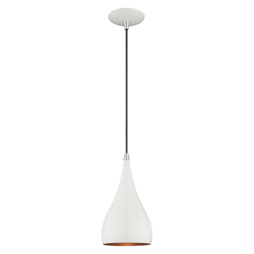 Livex Lighting - 41171-69 - One Light Mini Pendant - Metal Shade Mini Pendants - Shiny White