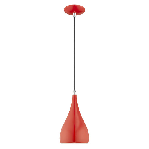 Livex Lighting - 41171-72 - One Light Mini Pendant - Metal Shade Mini Pendants - Shiny Red