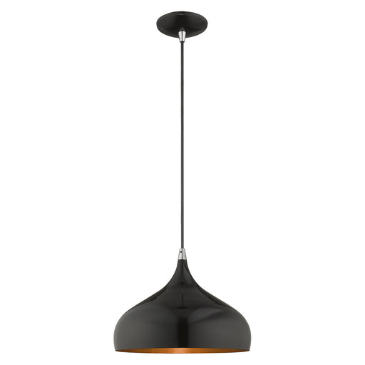 Livex Lighting - 41172-68 - One Light Mini Pendant - Metal Shade Mini Pendants - Shiny Black