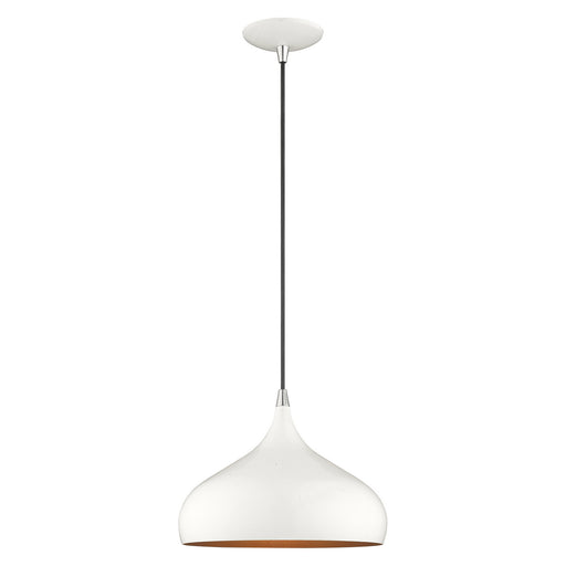 Livex Lighting - 41172-69 - One Light Mini Pendant - Metal Shade Mini Pendants - Shiny White