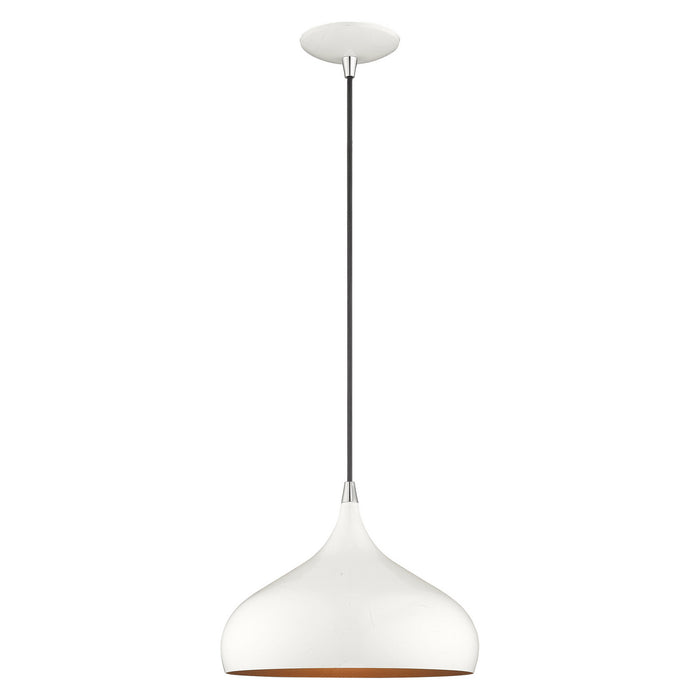 Livex Lighting - 41172-69 - One Light Mini Pendant - Metal Shade Mini Pendants - Shiny White
