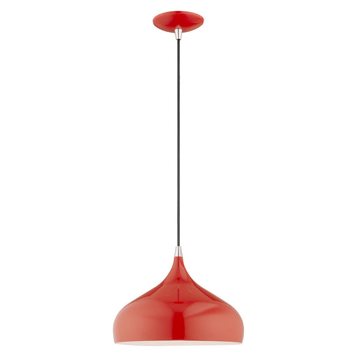 Livex Lighting - 41172-72 - One Light Mini Pendant - Metal Shade Mini Pendants - Shiny Red
