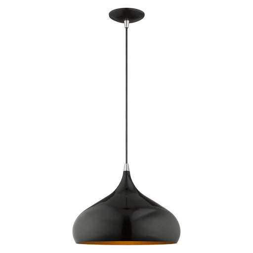 Livex Lighting - 41173-68 - One Light Mini Pendant - Metal Shade Mini Pendants - Shiny Black