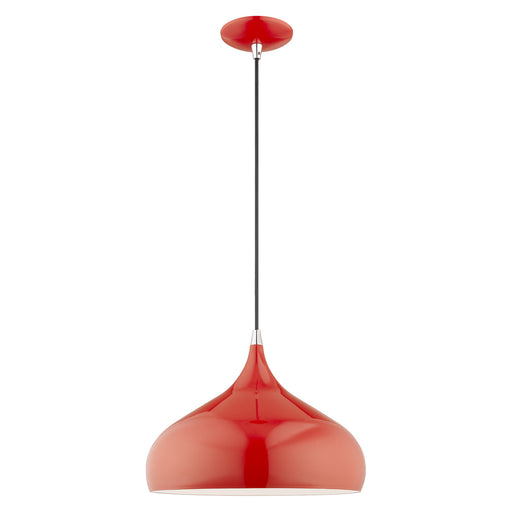 Livex Lighting - 41173-72 - One Light Mini Pendant - Metal Shade Mini Pendants - Shiny Red