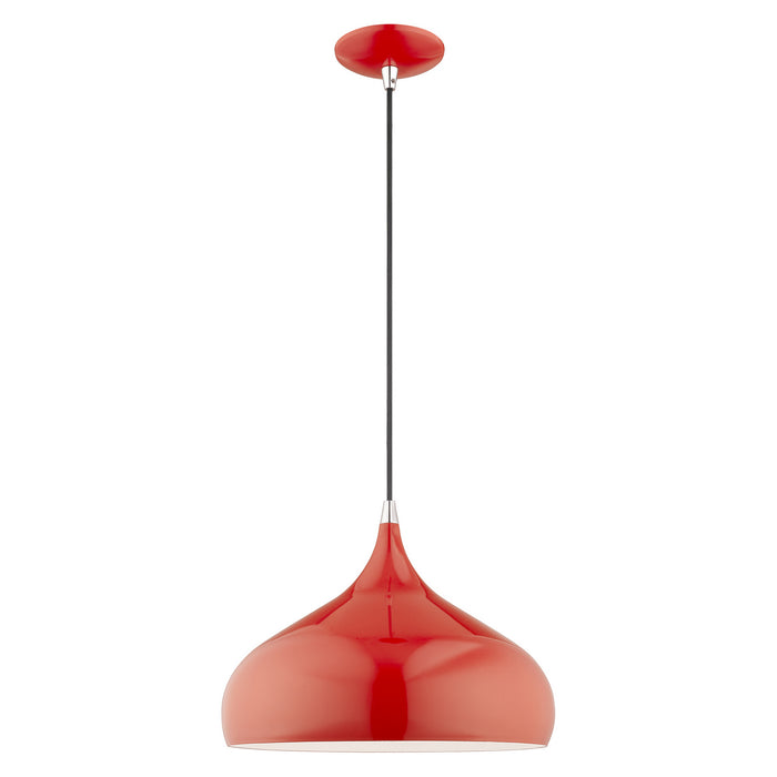 Livex Lighting - 41173-72 - One Light Mini Pendant - Metal Shade Mini Pendants - Shiny Red