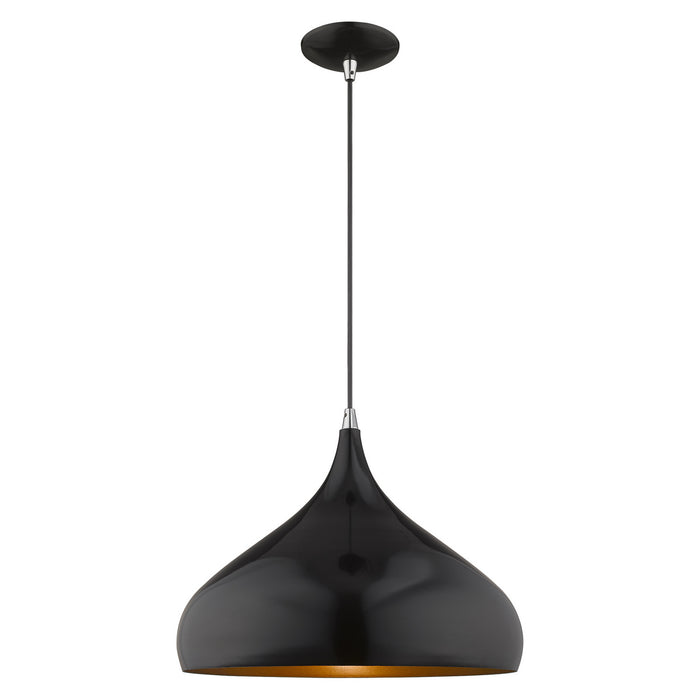 Livex Lighting - 41174-68 - One Light Mini Pendant - Metal Shade Mini Pendants - Shiny Black