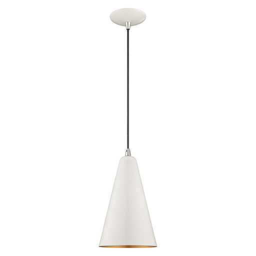 Livex Lighting - 41175-69 - One Light Mini Pendant - Metal Shade Mini Pendants - Shiny White