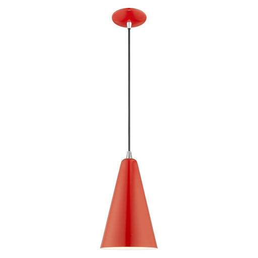 Livex Lighting - 41175-72 - One Light Mini Pendant - Metal Shade Mini Pendants - Shiny Red