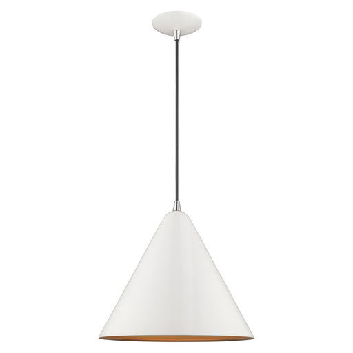 Livex Lighting - 41176-69 - One Light Mini Pendant - Metal Shade Mini Pendants - Shiny White