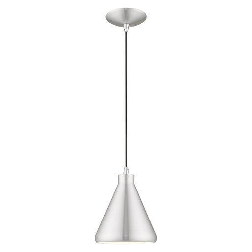 Livex Lighting - 41177-66 - One Light Mini Pendant - Metal Shade Mini Pendants - Brushed Aluminum