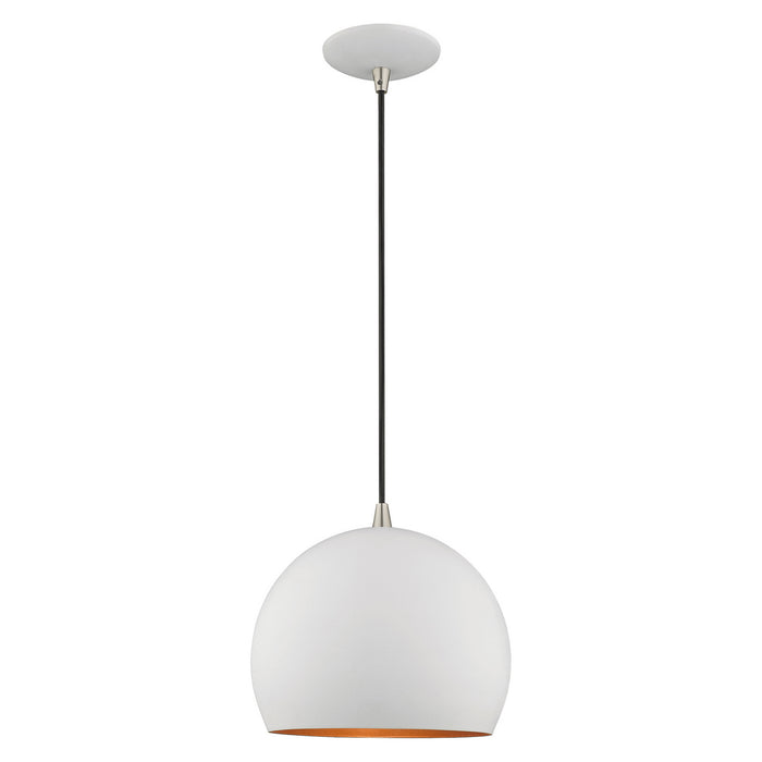 Livex Lighting - 41181-03 - One Light Mini Pendant - Metal Shade Mini Pendants - White