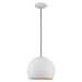 Livex Lighting - 41181-03 - One Light Mini Pendant - Metal Shade Mini Pendants - White