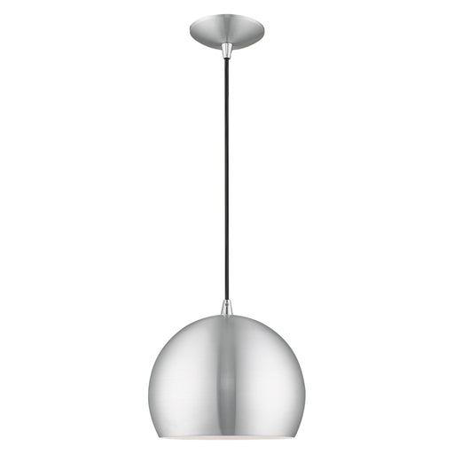 Livex Lighting - 41181-66 - One Light Mini Pendant - Metal Shade Mini Pendants - Brushed Aluminum