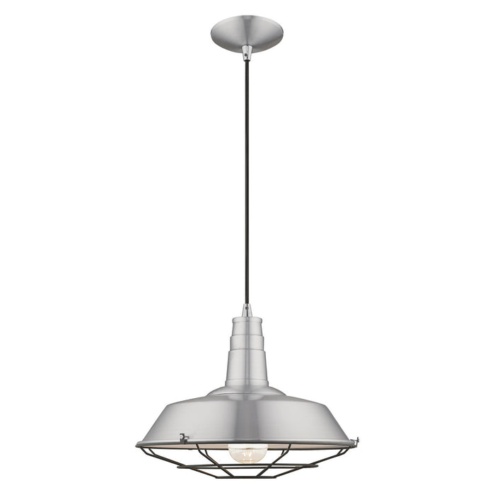Livex Lighting - 41184-66 - One Light Mini Pendant - Metal Shade Mini Pendants - Brushed Aluminum
