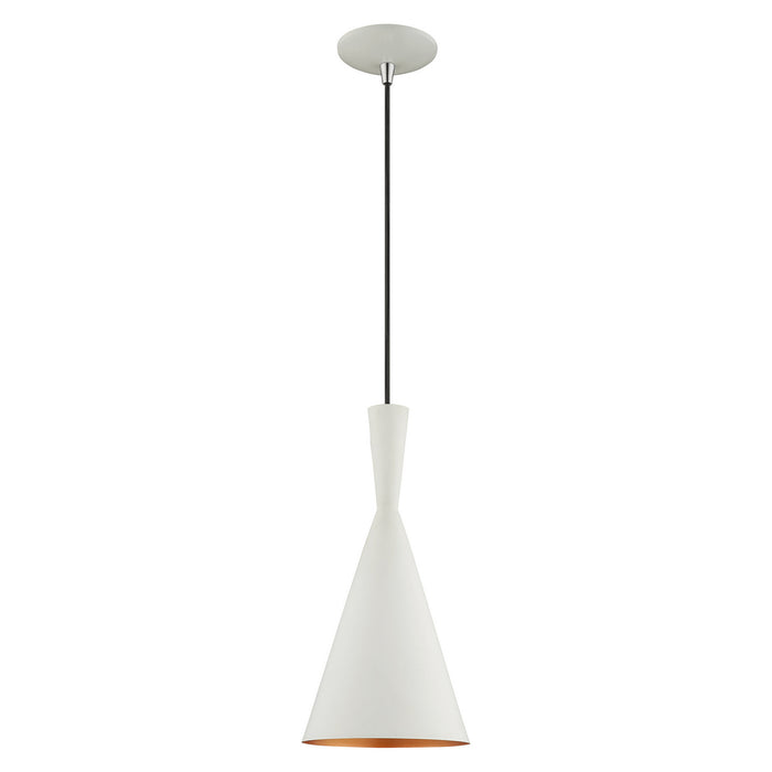 Livex Lighting - 41185-03 - One Light Mini Pendant - Metal Shade Mini Pendants - White