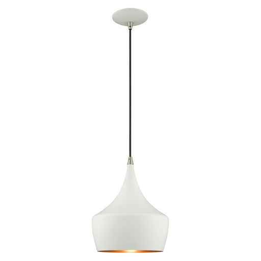 Livex Lighting - 41186-03 - One Light Mini Pendant - Metal Shade Mini Pendants - White