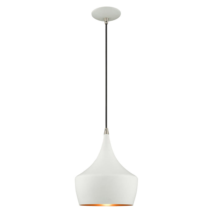 Livex Lighting - 41186-03 - One Light Mini Pendant - Metal Shade Mini Pendants - White