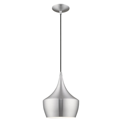 Livex Lighting - 41186-66 - One Light Mini Pendant - Metal Shade Mini Pendants - Brushed Aluminum